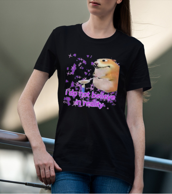 I Do Not Believe In Reality Doge Spoon Purple Stars T-Shirt