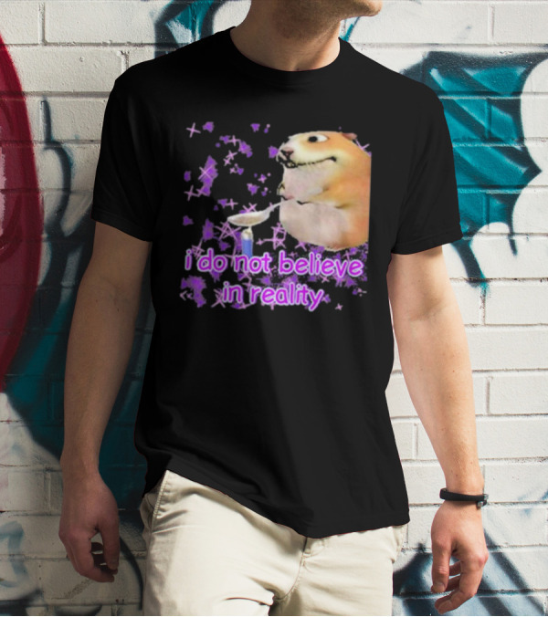 I Do Not Believe In Reality Doge Spoon Purple Stars T-Shirt