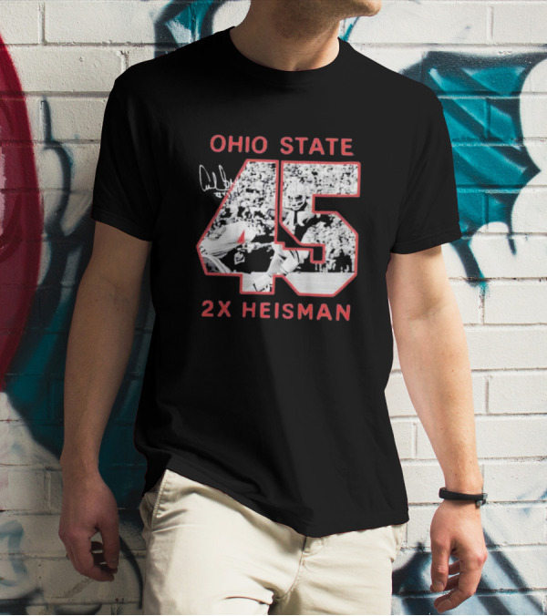 Ohio State Archie Griffin 45 2x Heisman Trophy Winner T-Shirt