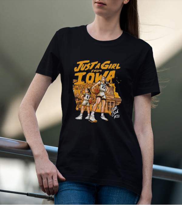 Just A Girl From Iowa Caitlin Clark 22 Play Like A Girl T-Shirt