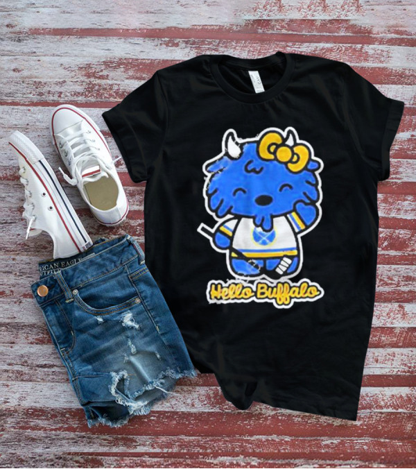 Hello Buffalo Hockey Carl Cordes Buffalo NY Artist T-Shirt