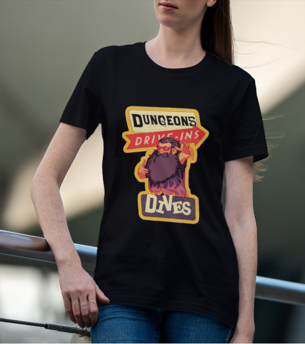 Dungeons Drive-Ins Dives Catskullery Senshi T-Shirt