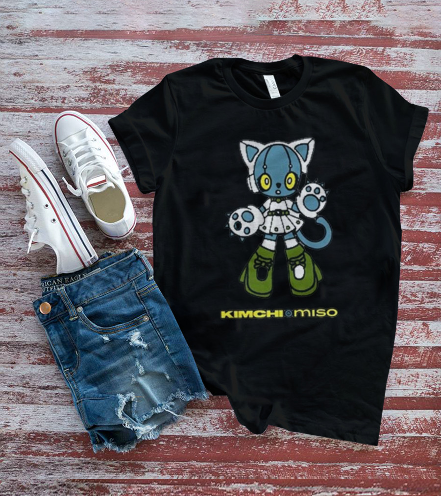 KIMCHI And Miso Futuristic Feline Character T-Shirt