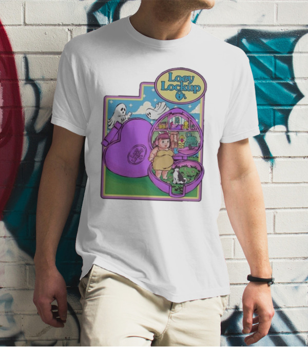 Loey Lane Loey Lockup Heart-Shaped Haunted Toy With Ghosts And Puppy T-Shirt