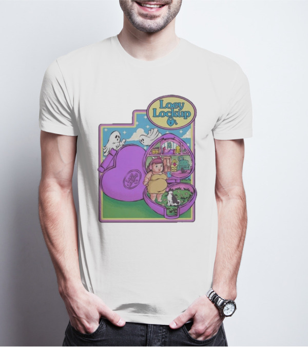 Loey Lane Loey Lockup Heart-Shaped Haunted Toy With Ghosts And Puppy T-Shirt