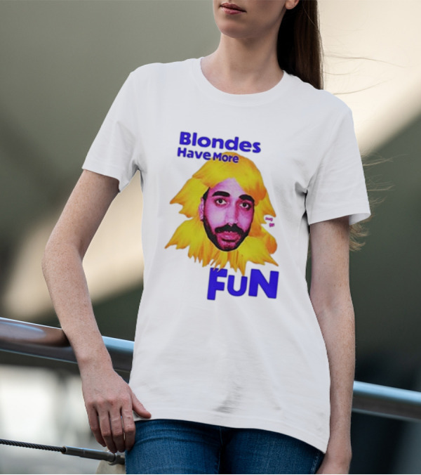 Blondes Have More Fun Face Yellow Hair T-Shirt