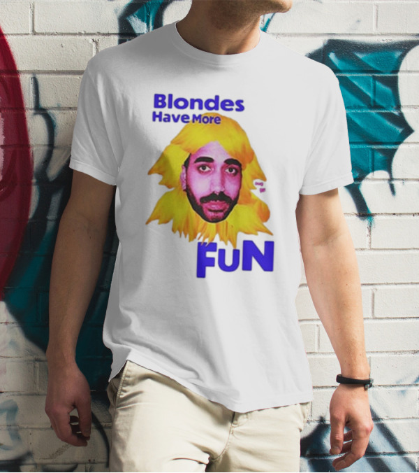 Blondes Have More Fun Face Yellow Hair T-Shirt