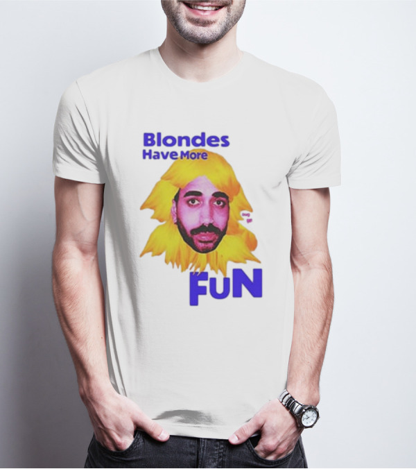 Blondes Have More Fun Face Yellow Hair T-Shirt