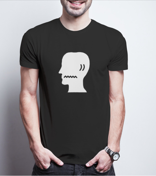 Brain Dead Head Profile Icon With Zigzag Mouth T-Shirt