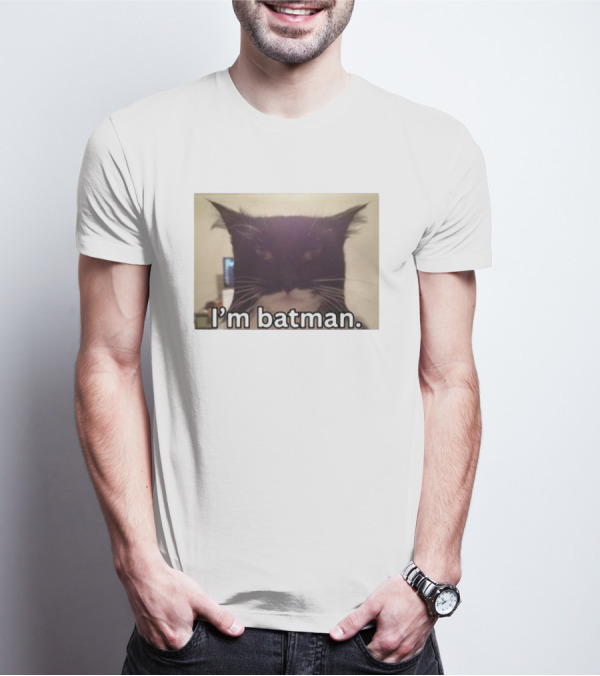 Bruh I'm Batman Cat Meme T-Shirt