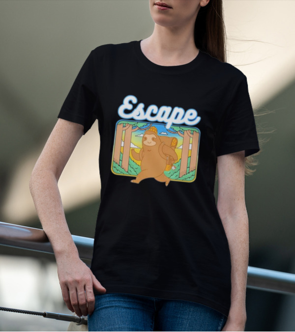 Escape The Ordinary Sloth Walking Through Nature T-Shirt