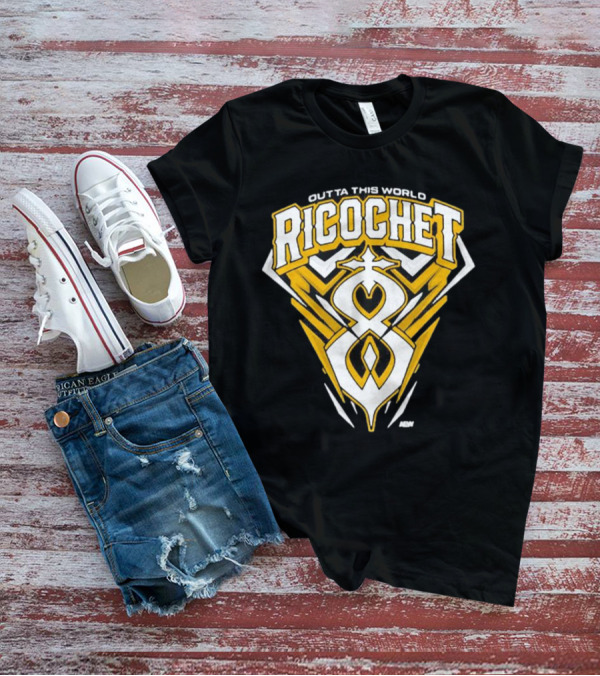 Outta This World Ricochet AEW Logo Yellow Black T-Shirt