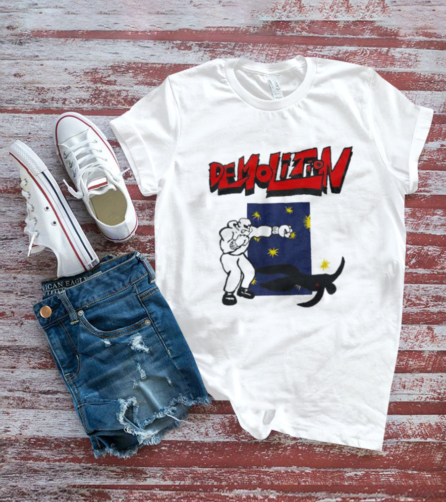 Demolition Extremely Good Boxing Punch Against Starry Night Shadow T-Shirt