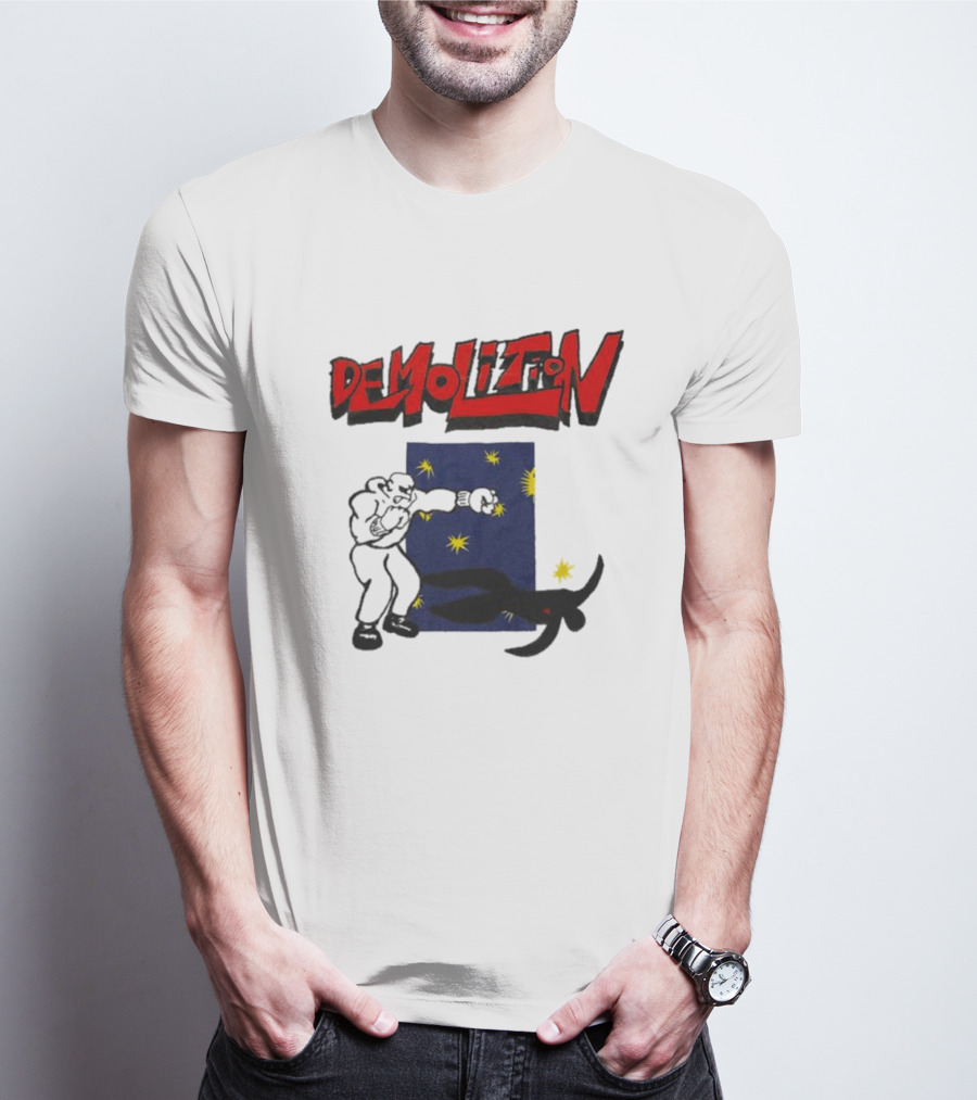 Demolition Extremely Good Boxing Punch Against Starry Night Shadow T-Shirt