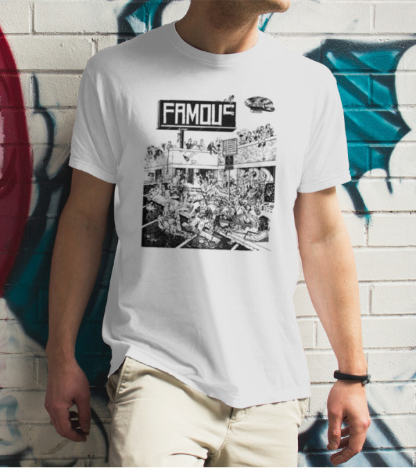 Famous Stars Chaos Scene In Urban Streetscape T-Shirt