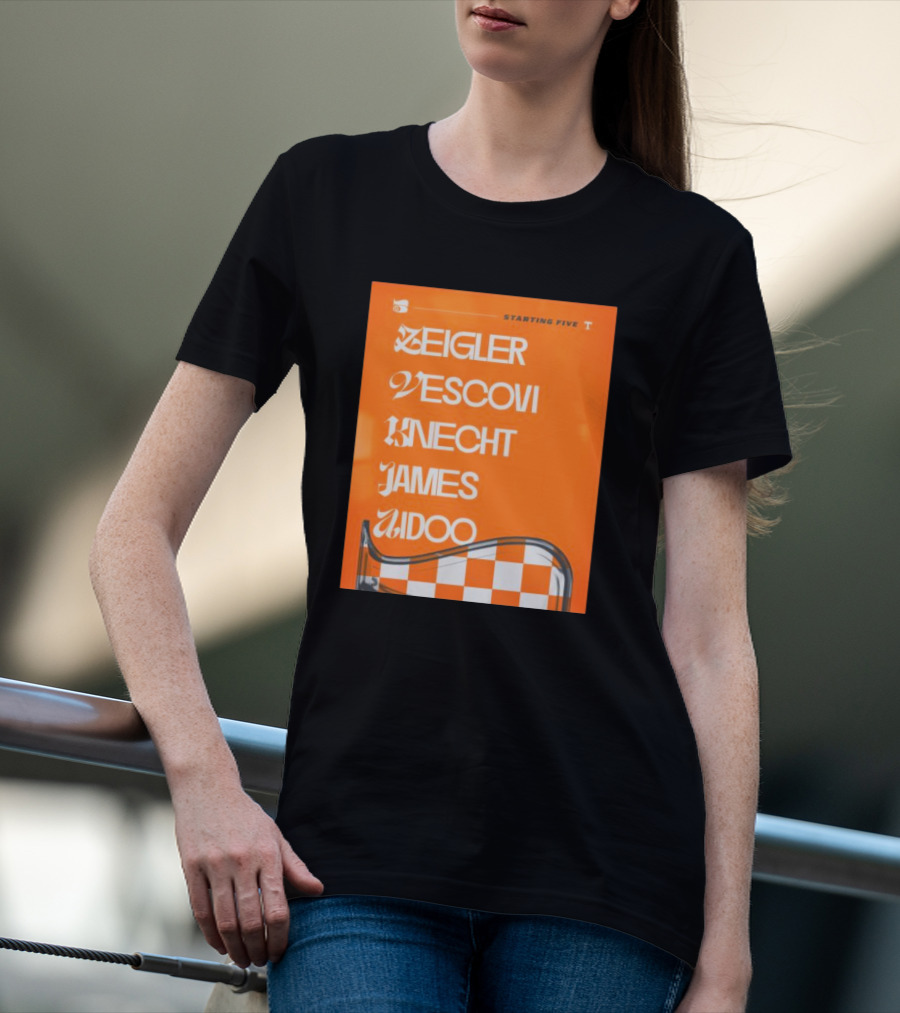 Zeigler Vescovi Knecht James Aidoo Tennessee Starting Five T-Shirt