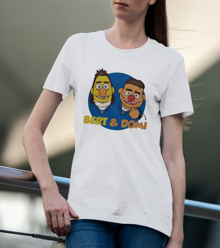Bert And Domi Flowbuds Logo Cartoon T-Shirt