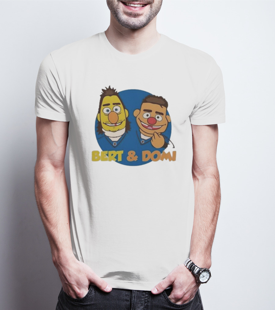 Bert And Domi Flowbuds Logo Cartoon T-Shirt