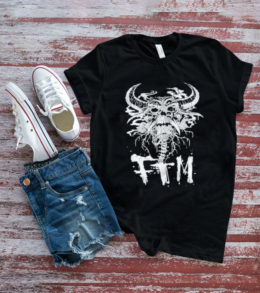 Franky The Mobster FTM Skull Beast With Horns Impending Doom T-Shirt