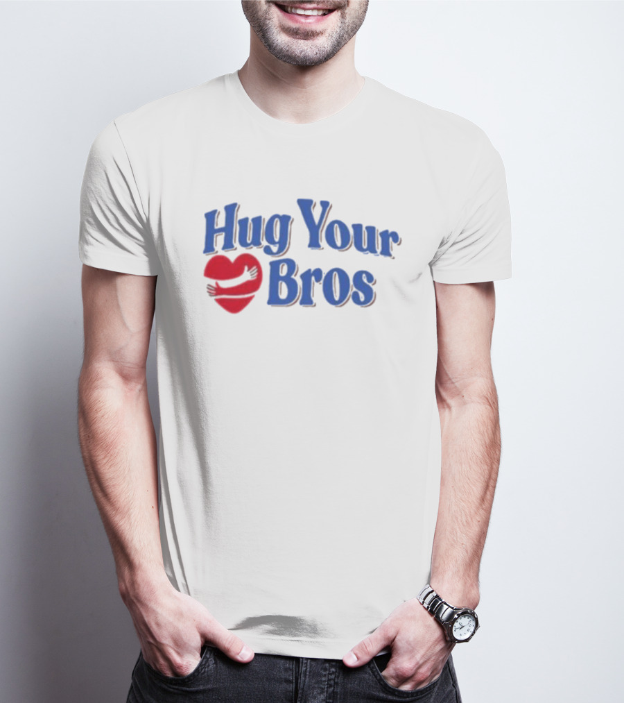 Friday Beers Hug Your Bros Heart Embrace T-Shirt