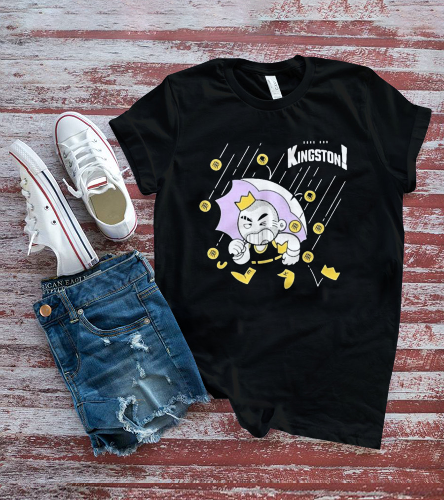 Bald Emo Kingston Character With Umbrella And Crown Symbols T-Shirt
