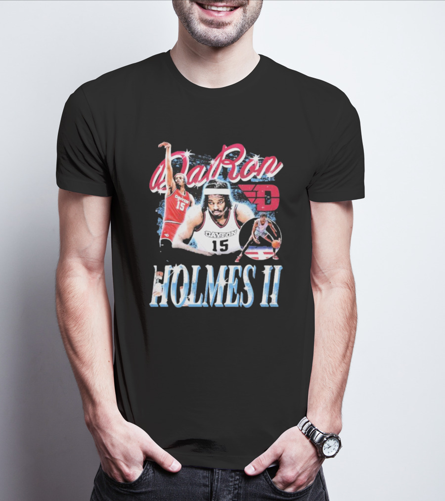 DaRon Holmes II Dayton Flyers Basketball Collage T-Shirt