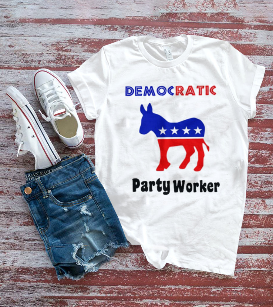 Democratic Party Worker Donkey Emblem T-Shirt