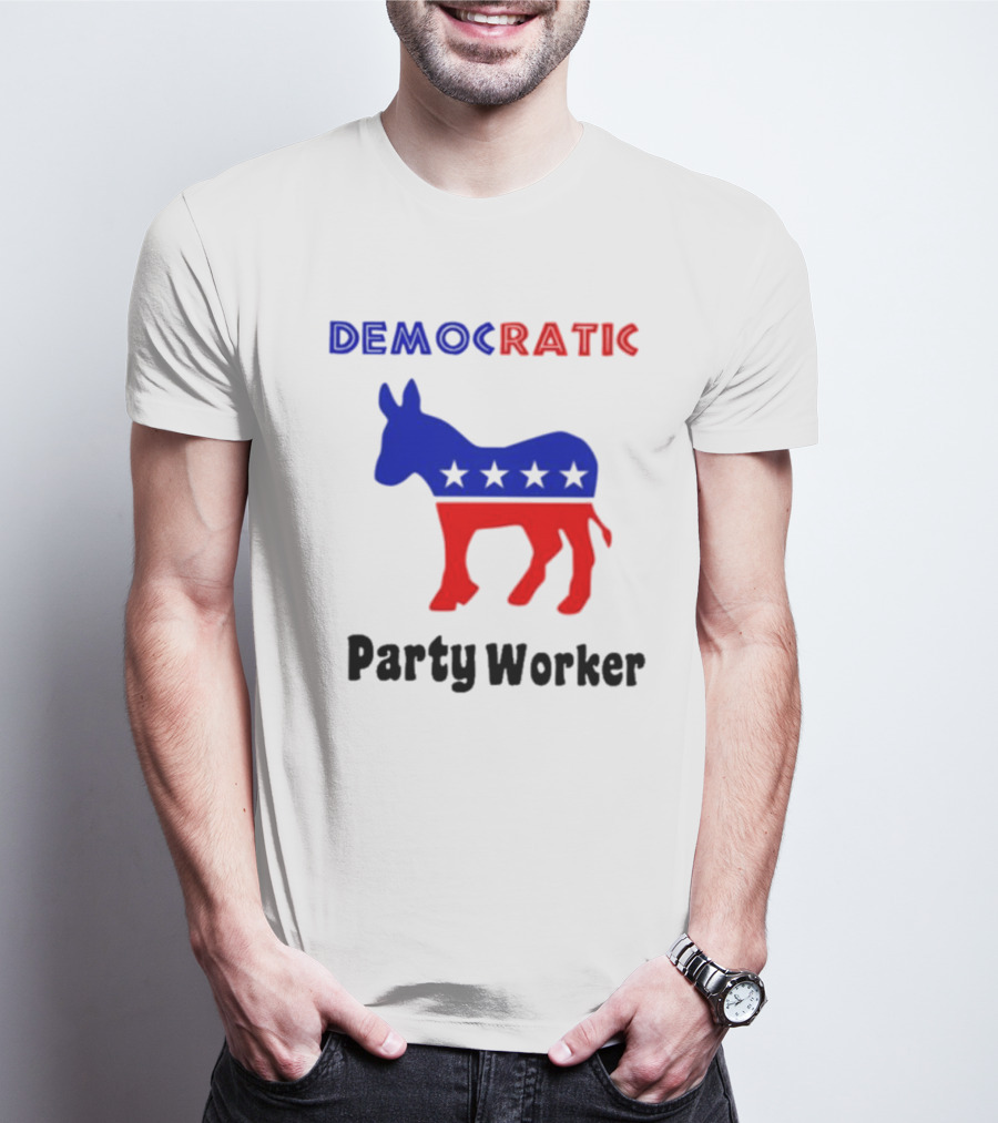 Democratic Party Worker Donkey Emblem T-Shirt