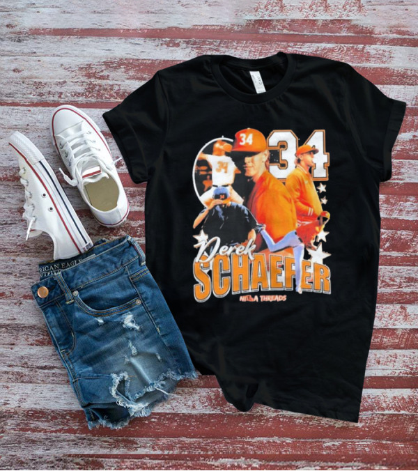 Derek Schaefer 34 Ninja Threads Baseball Star Athletic T-Shirt