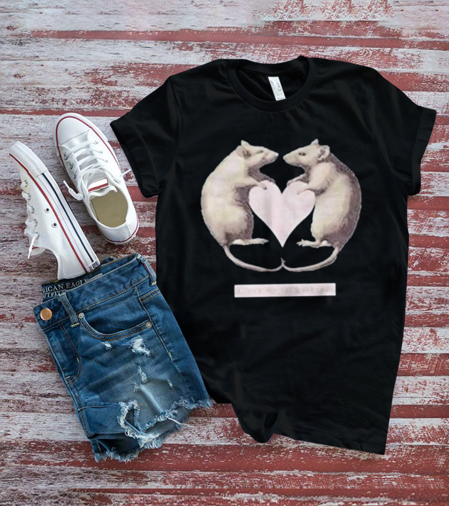 Dogecore I Love My Rat Husband Heart Rats T-Shirt