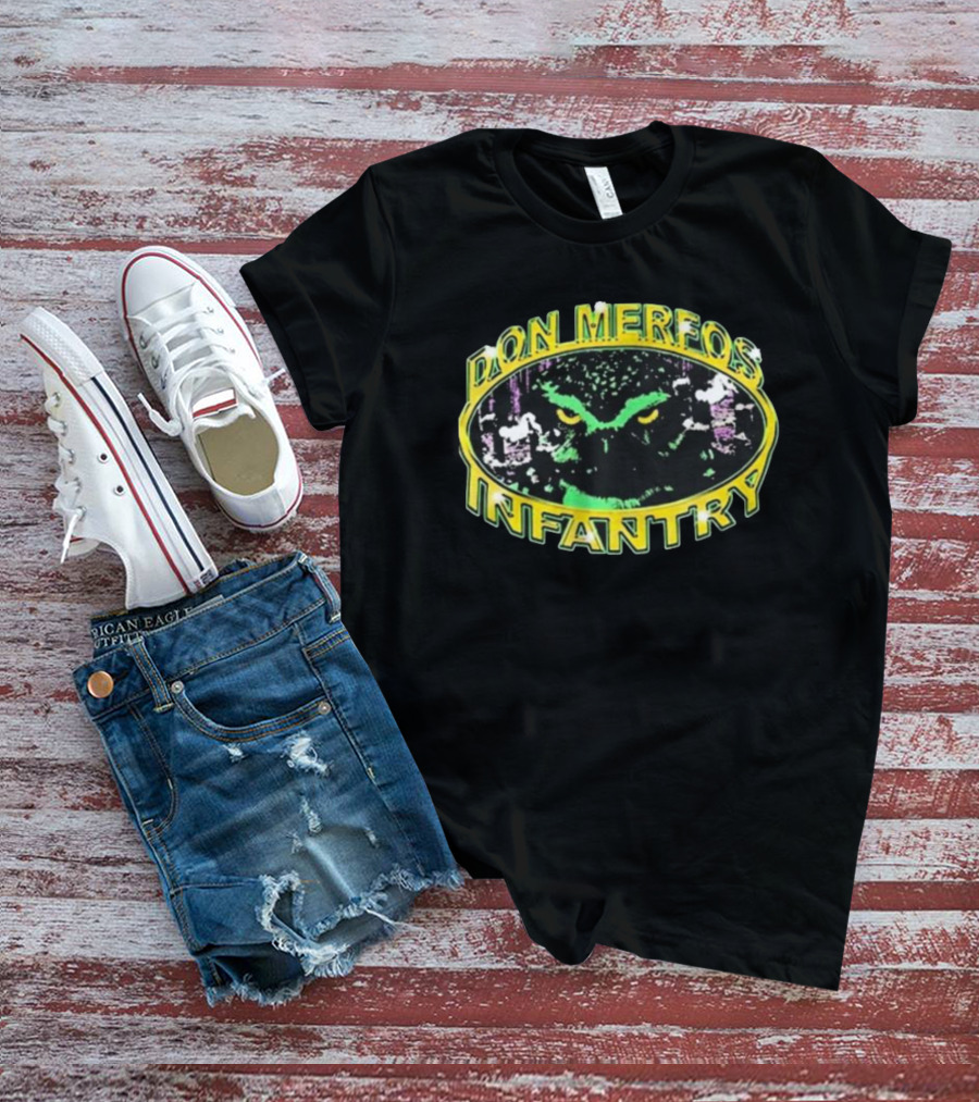 Don Merfos Infantry Owl Eyes Icon Oval Frame T-Shirt