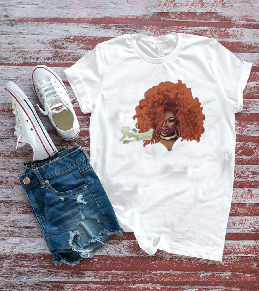 Drag Queen Sunami Foam Iconic Curly Hair T-Shirt