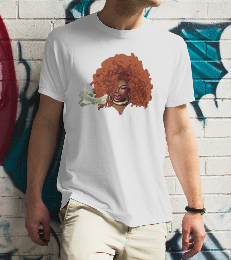 Drag Queen Sunami Foam Iconic Curly Hair T-Shirt