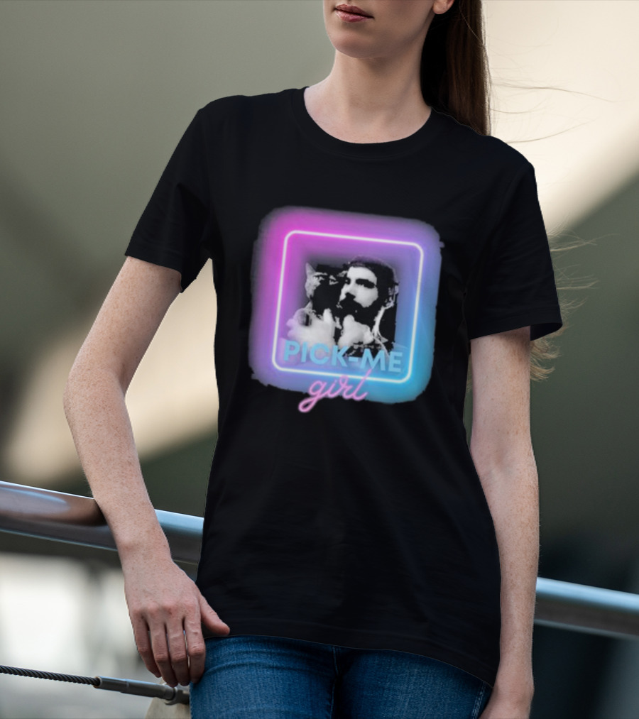 Pick Me Girl Neon Cat Square T-Shirt