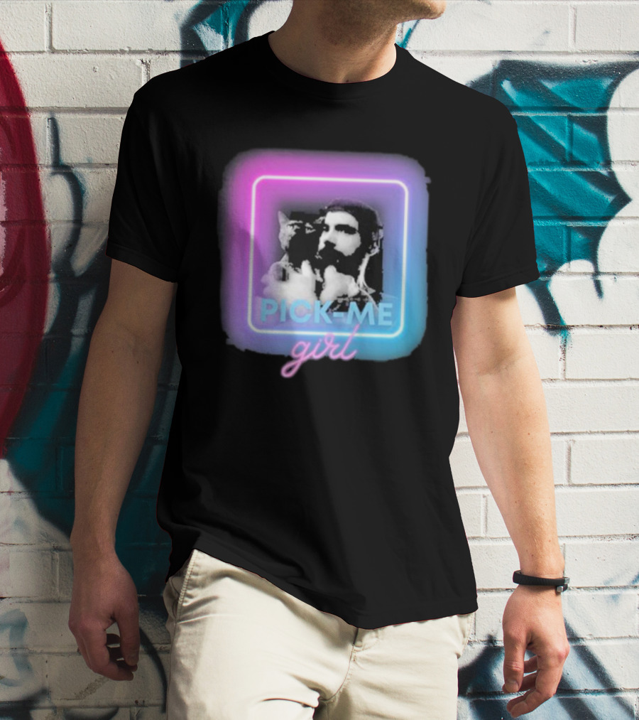 Pick Me Girl Neon Cat Square T-Shirt