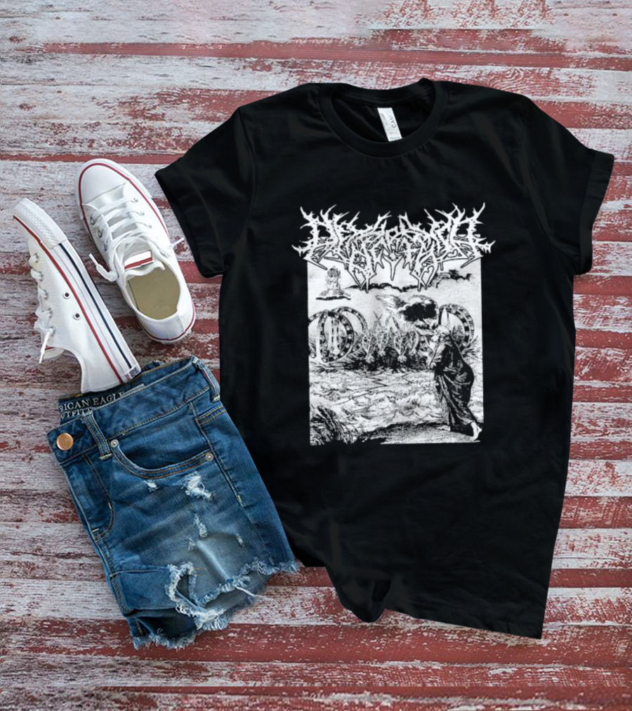 Biblically Accurate Girl’s Baby Surreal Angelic Encounter In Monochrome T-Shirt