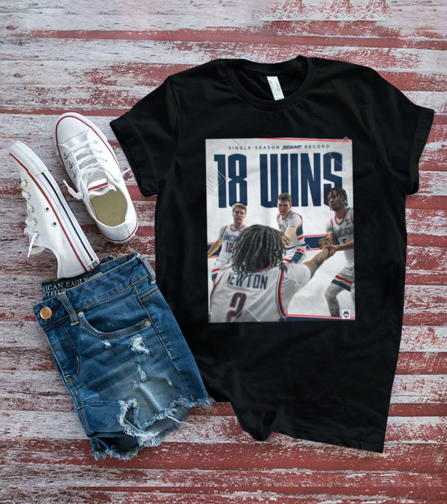 Single Season Bigeast Record 18 Wins UConn Basketball Team T-Shirt