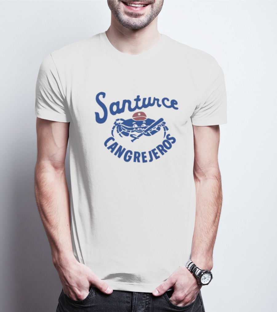 Santurce Cangrejeros Blue Crab Baseball T-Shirt