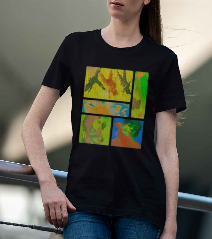 Billie Eilish Birds Of A Feather Collage Thermal Multicolor Portraits T-Shirt