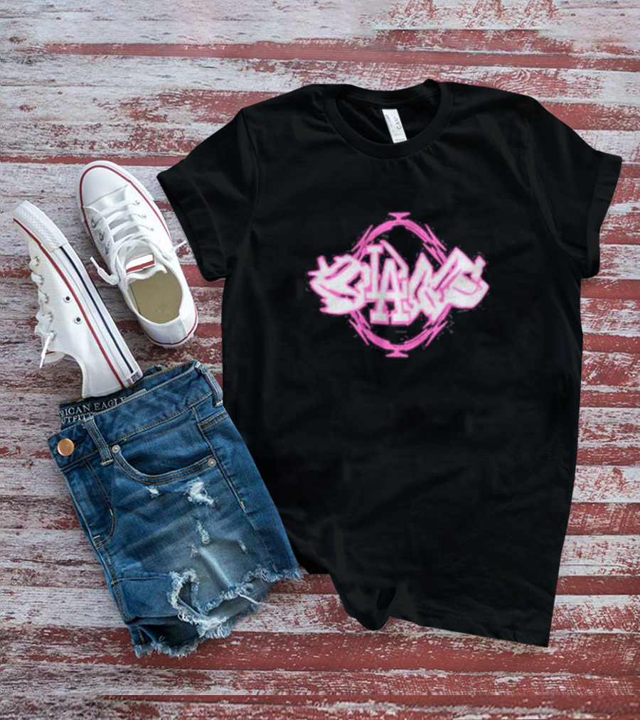 Bladee Razorwire Pink Graffiti LA T-Shirt