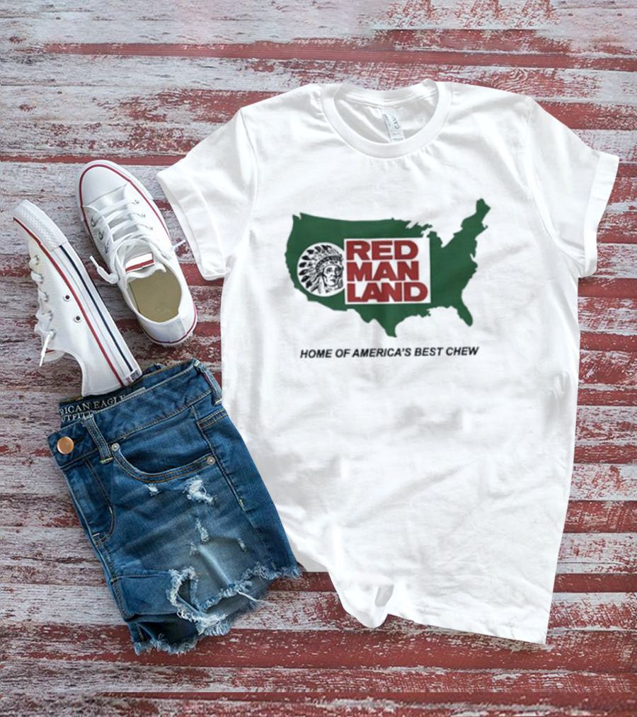 Red Man Land Home Of America's Best Chew Map Image T-Shirt