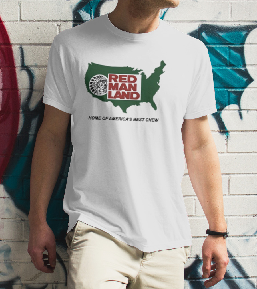 Red Man Land Home Of America's Best Chew Map Image T-Shirt