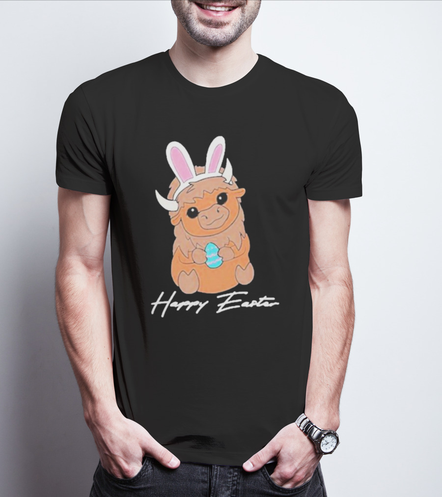 Happy Easter Buffalo Bunny With Ears And Egg T-Shirt