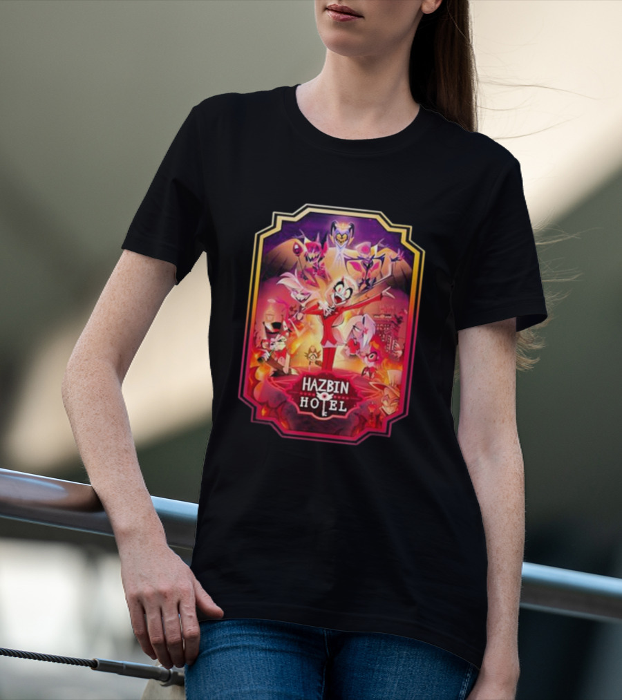 Hazbin Hotel Vibrant Character Montage T-Shirt
