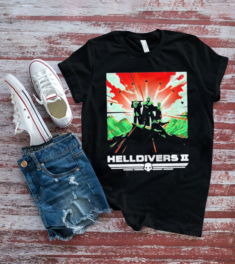 HELLDIVERS II Colorful Video Game Artwork T-Shirt