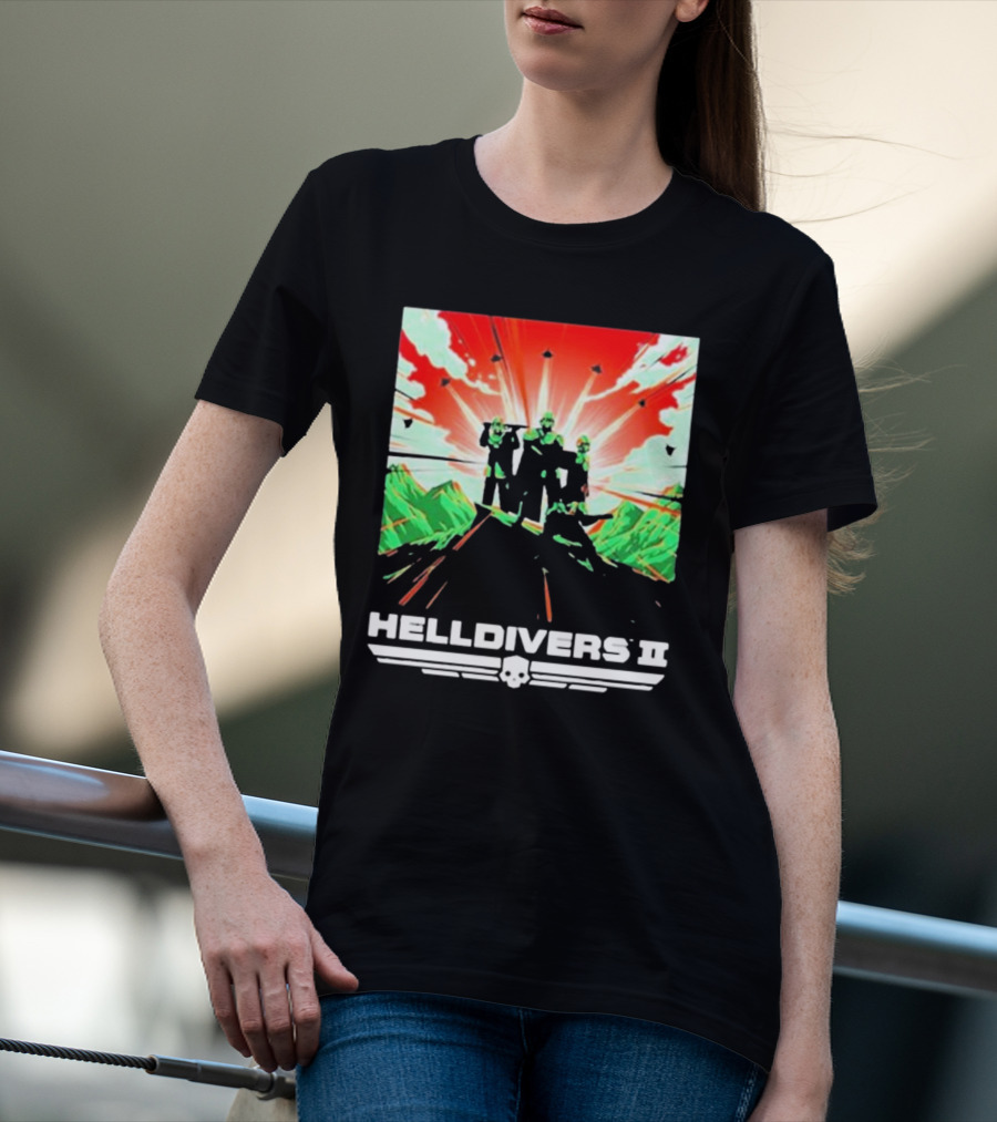 HELLDIVERS II Colorful Video Game Artwork T-Shirt