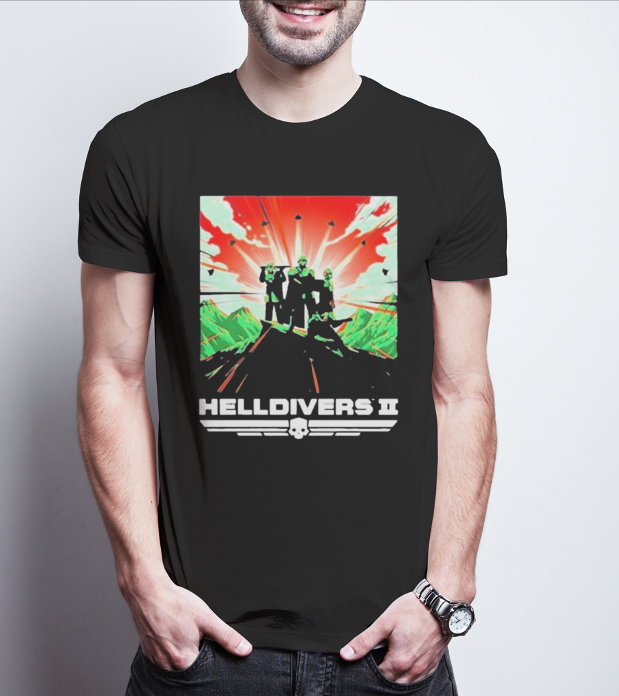HELLDIVERS II Colorful Video Game Artwork T-Shirt