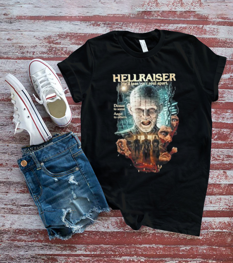 Hellraiser He'll Tear Your Soul Apart Demon To Some Angel To Others T-Shirt