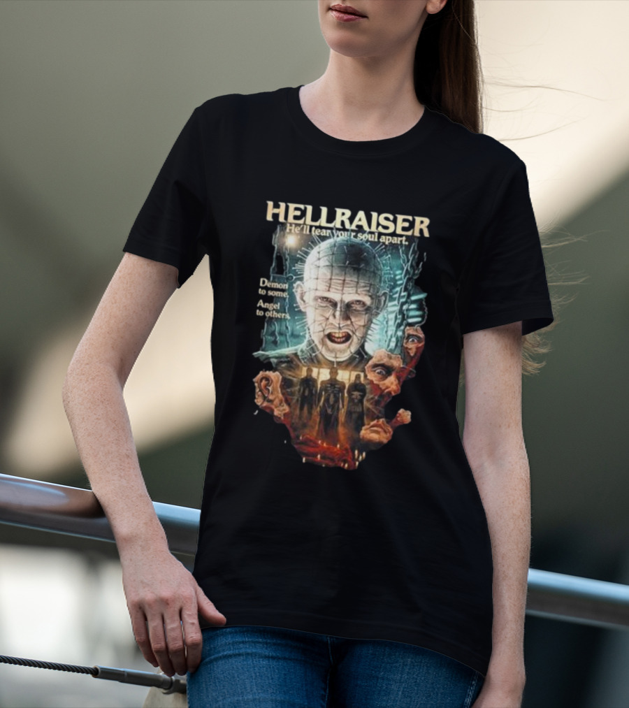 Hellraiser He'll Tear Your Soul Apart Demon To Some Angel To Others T-Shirt
