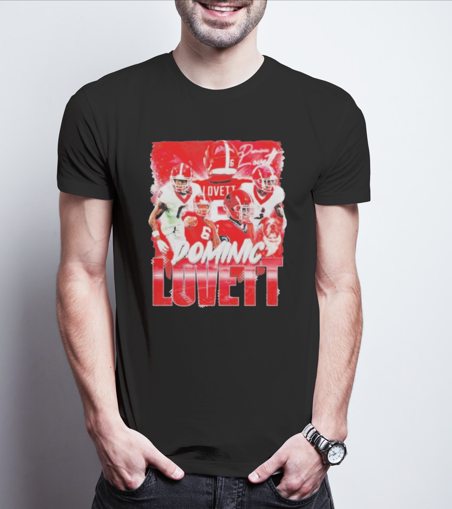 Georgia Bulldogs Dominic Lovett Football Sportswear T-Shirt
